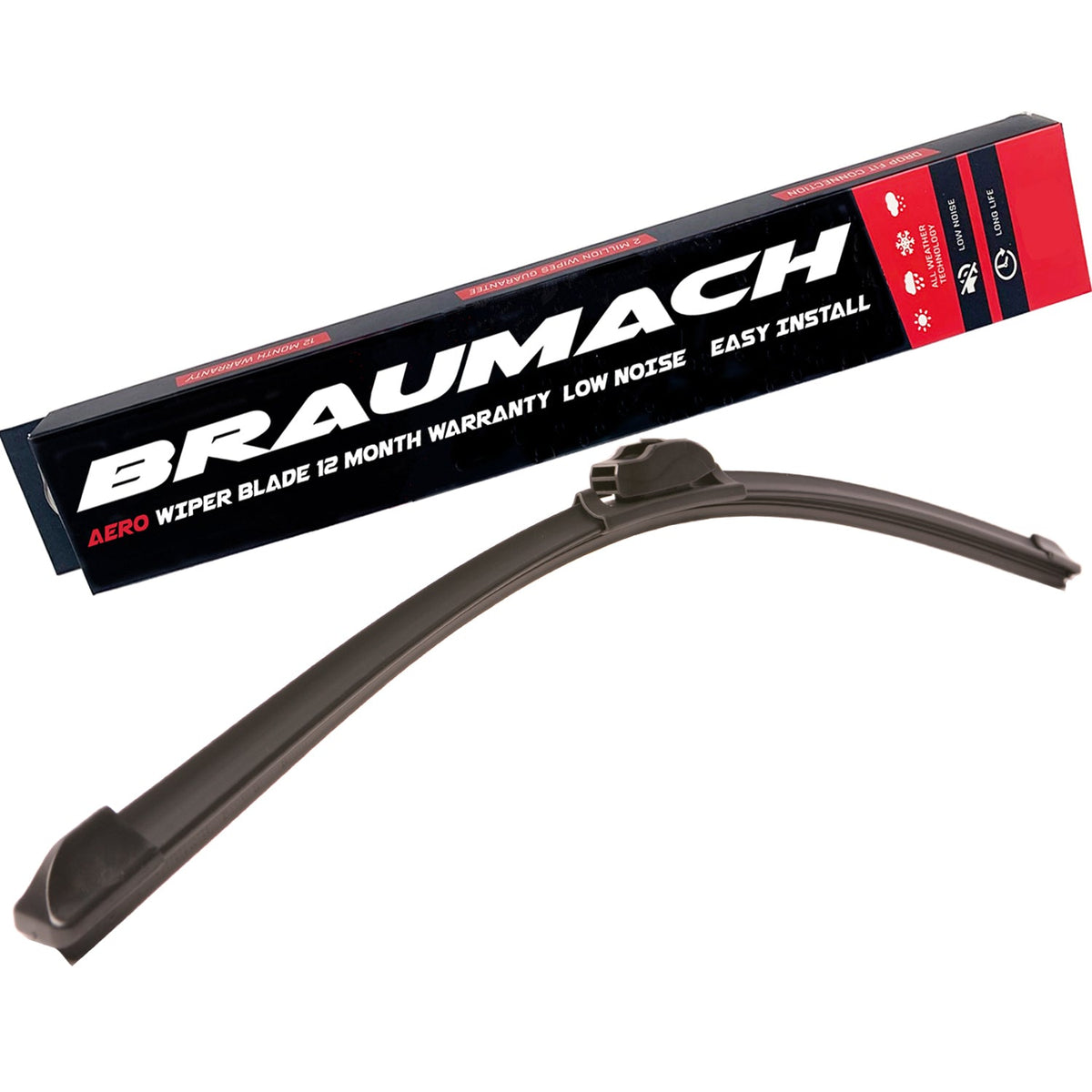 Braumach Front Wiper Blades Aero for Alfa Romeo Stelvio 2016-2025