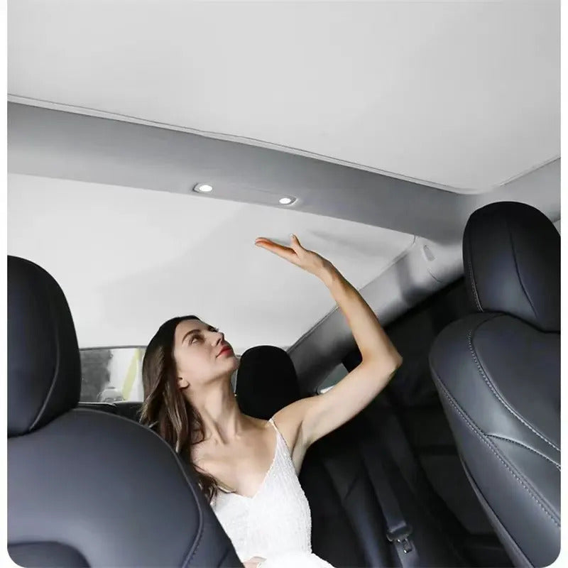 Tesla Model 3 Glass Roof Sunshade BLACK or WHITE Front Rear Sunroof Window UV Cover - 2017-2024
