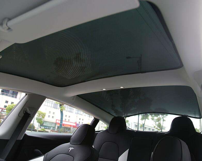 Tesla Model 3 Glass Roof Sunshade BLACK or WHITE Front Rear Sunroof Window UV Cover - 2017-2024