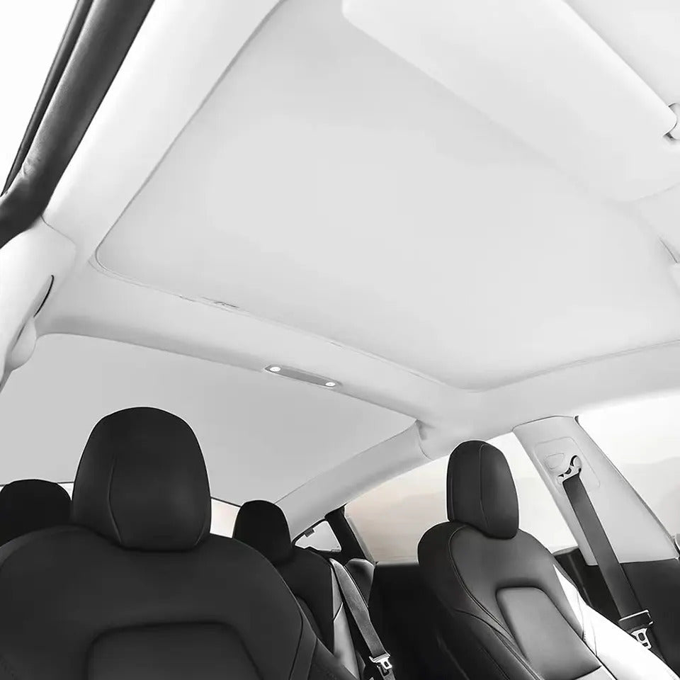 Tesla Model 3 Glass Roof Sunshade BLACK or WHITE Front Rear Sunroof Window UV Cover - 2017-2024