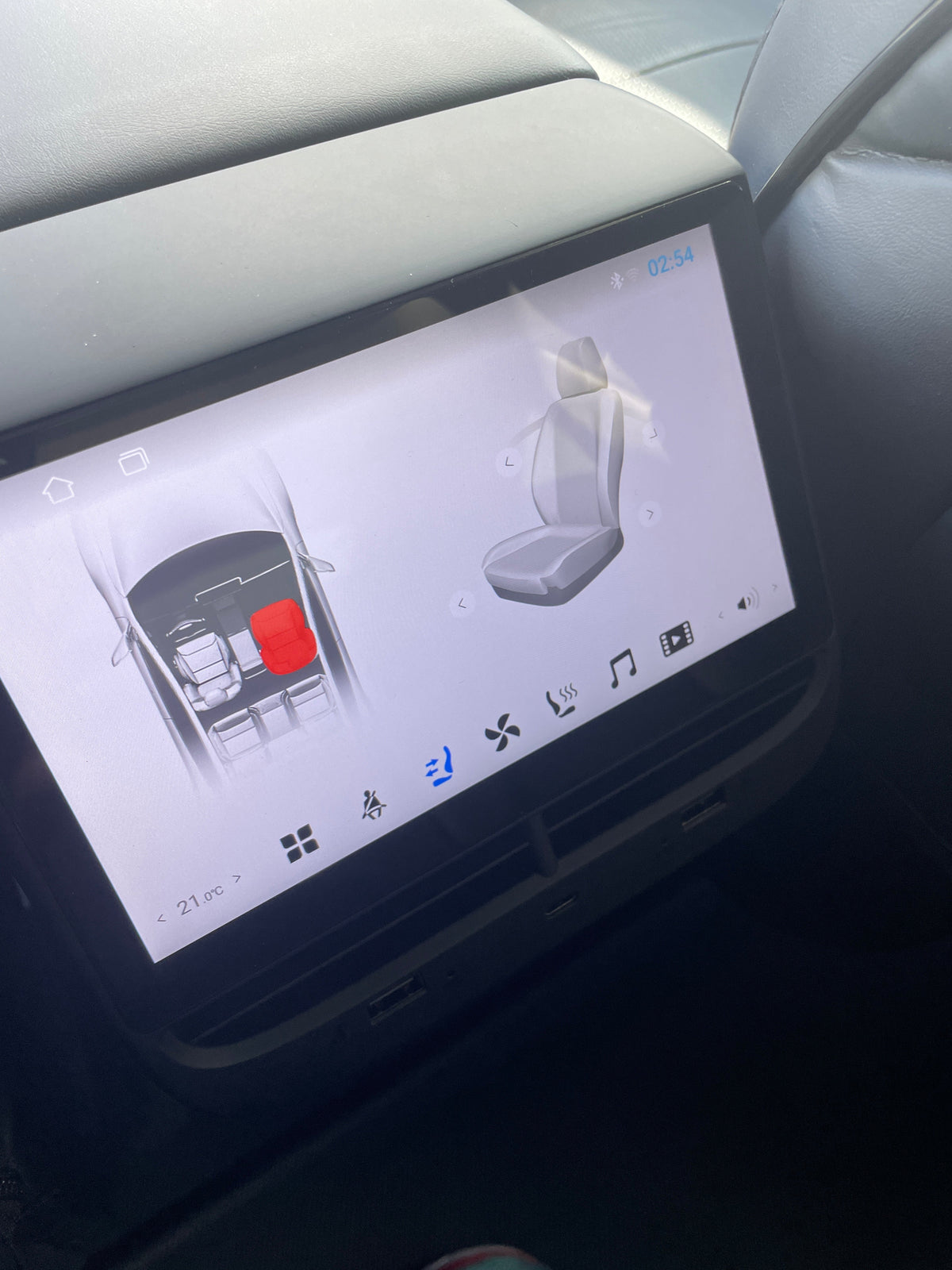Tesla Model 3 & Y Rear Entertainment LCD Display Screen Up 7 inch for 2020-2024
