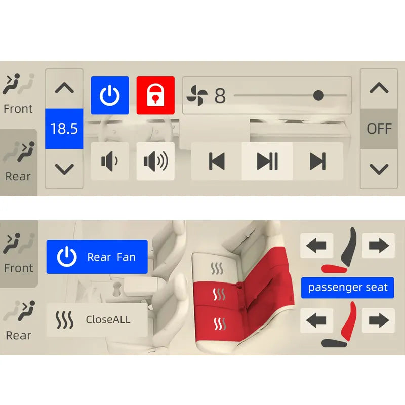 Tesla Model 3 Y Rear Climate Control Rear AC Air Conditioning Control 2020-2024