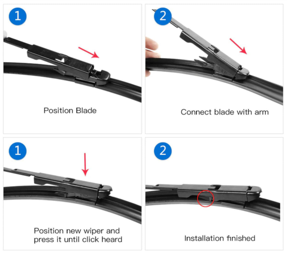 Wiper Blades Aero For BMW 3 Series E90 CABRIOLET 2010-2013 FRT PAIR 2xBLS