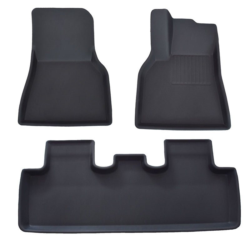 TESLA MODEL 3 Car Floor Mats 3D XPE Textured look - Front and Rear Set 2017-2026