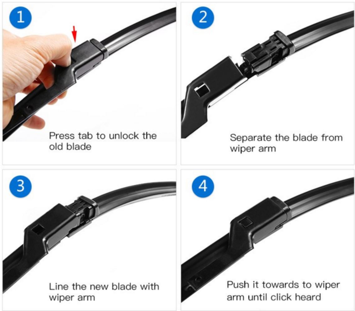 Fiat Ducato Wiper Blades Aero For VAN 2008-2017 FRT PAIR 2 x BLADES
