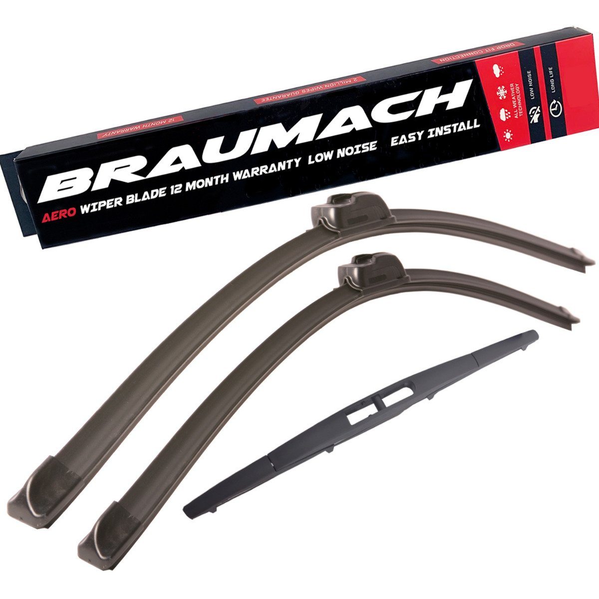 Wiper Blades Aero For Mitsubishi Grandis VAN 2004-2010 FRONT PAIR & REAR