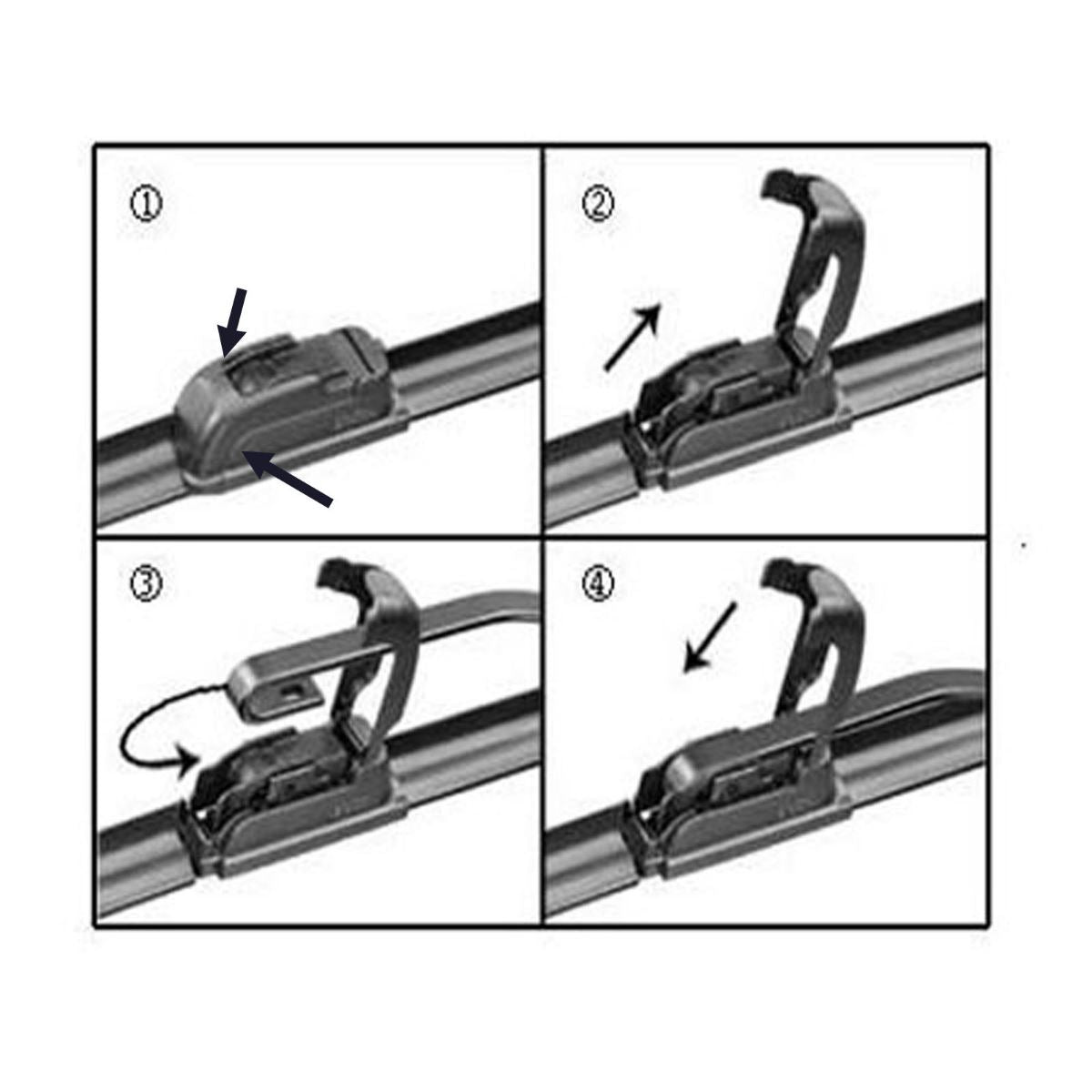 Wiper Blades Aero For Mitsubishi Grandis VAN 2004-2010 FRONT PAIR & REAR