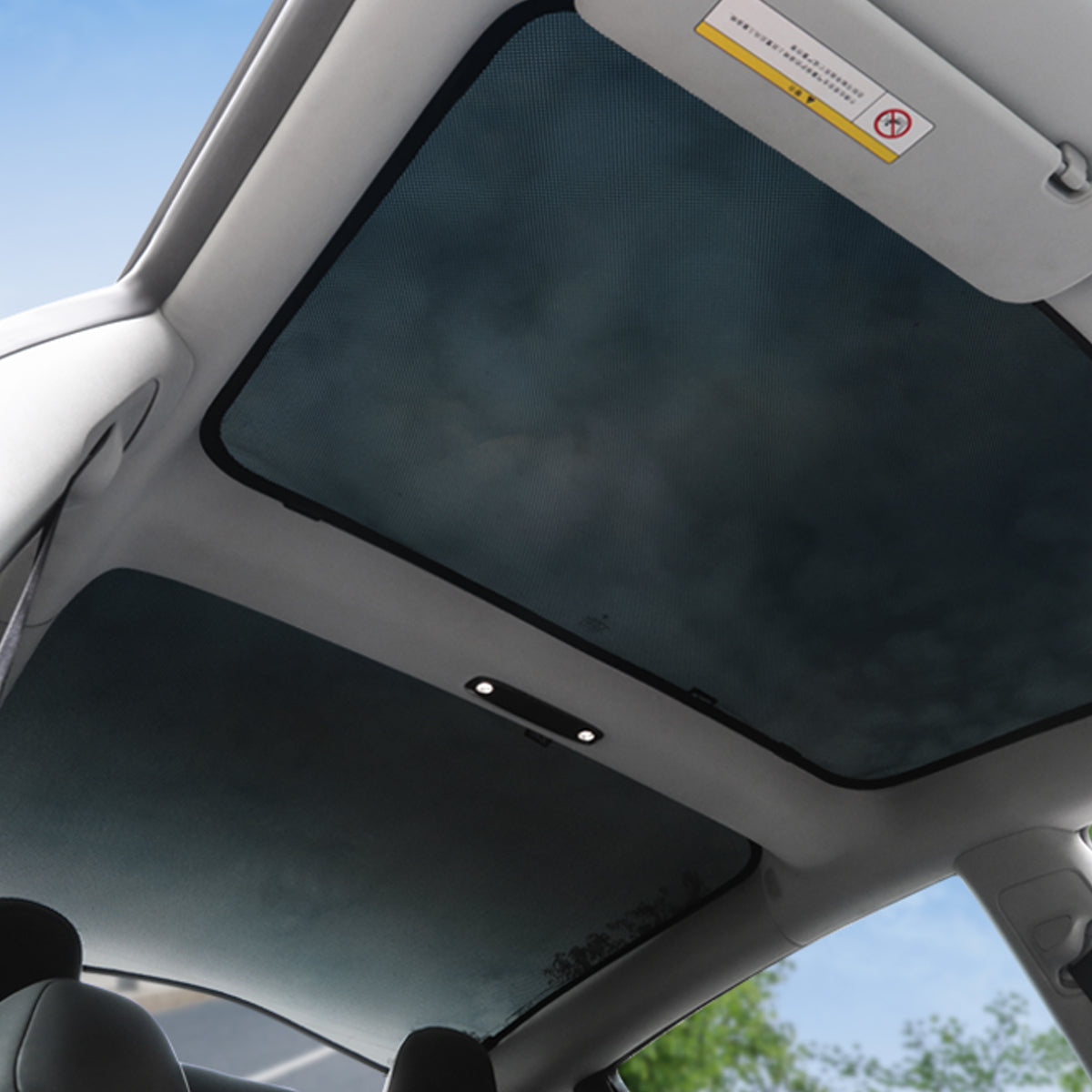 Tesla Model 3 Glass Roof Sunshade BLACK or WHITE Front Rear Sunroof Window UV Cover - 2017-2024