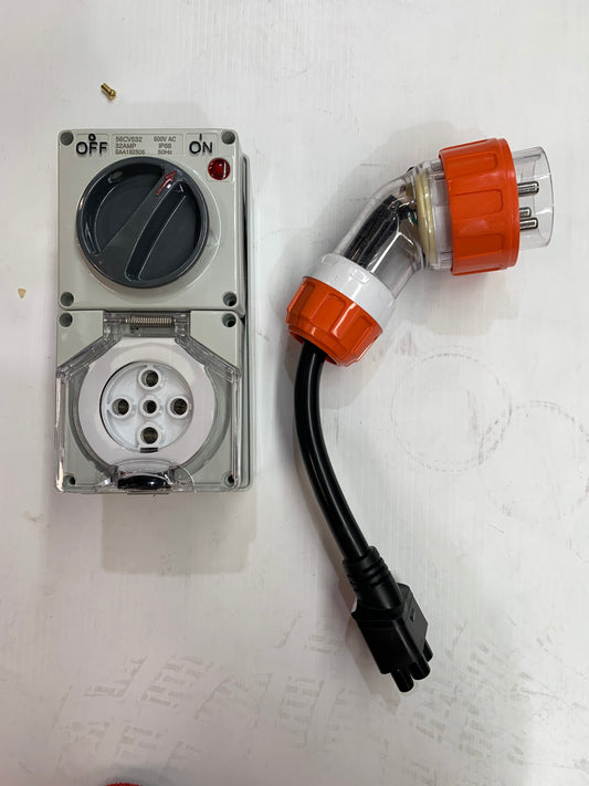 Tesla Model 3 / Y 32A GEN 2 Mobile Charger Combo 3 Phase Adapter and Socket 2017-22 AUST STOCK
