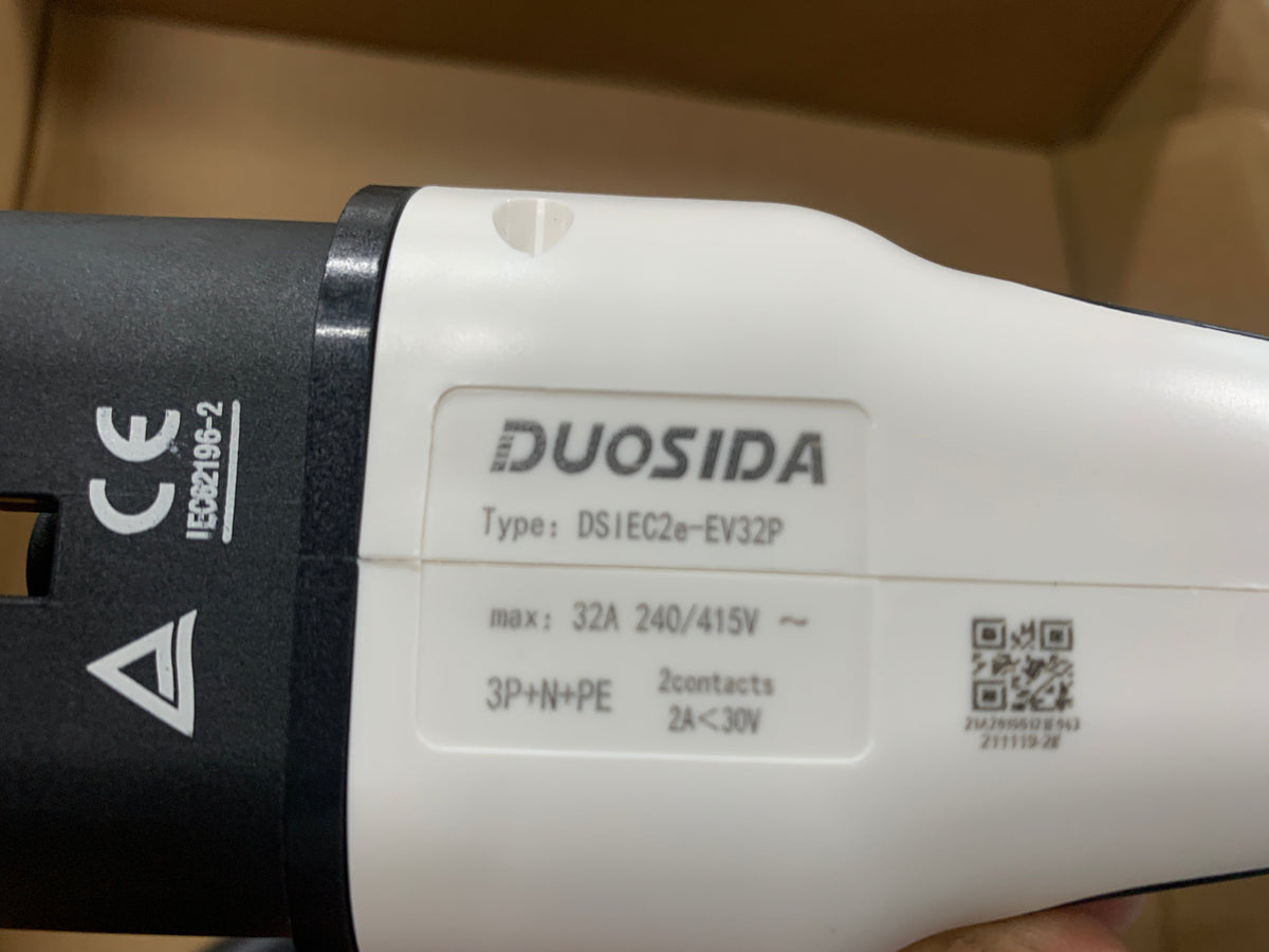 DUOSIDA Tesla Model S 3 X Y - 32A Type 2 to 2 Charging Charger Cable 5 mtr 2017-24 AUST STOCK