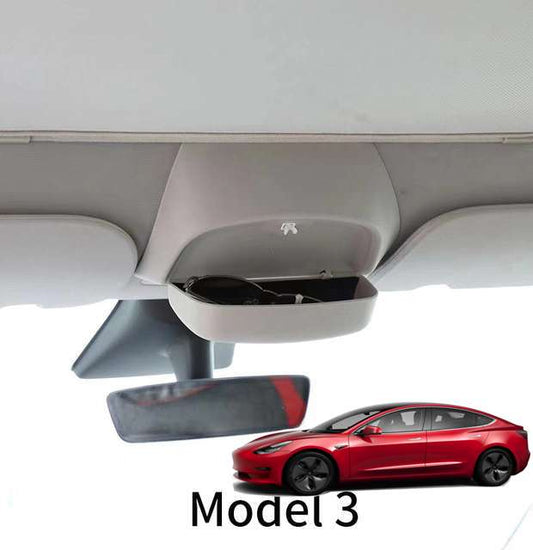 Tesla Model 3 Car Sunglasses Case TRIM COLOR MATCH 2017-2023 - EASY INSTALL