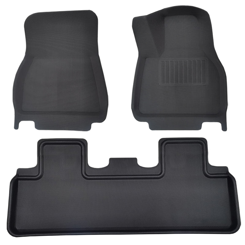 TESLA MODEL Y RHD Floor Mats x 6 pcs 3D XPE Textured Waterproof Anti-Slip - 2020-2024