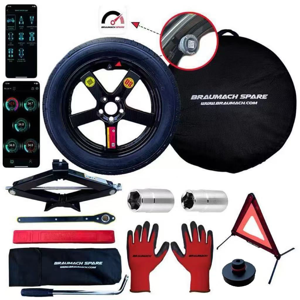 AUST DESIGN - TESLA Spare Wheel Kit Space Saver Tyre for Model Y incl JUNIPER - Correct Match Tyre Size - SR LR & Performance - 2020-2026