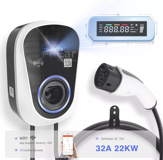 EV Wall Charging Unit 32AMP UP TO 22Kw WIFI + RFID AUST STOCK