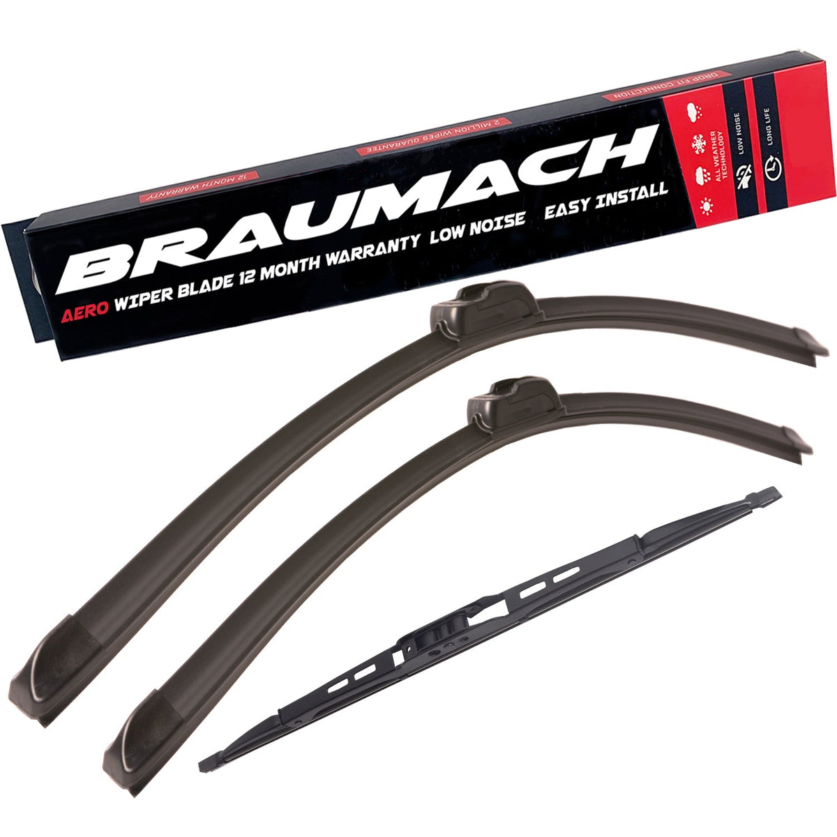 Wiper Blades Aero For Toyota Corolla HATCH 1998-2001 For FRONT PAIR & REAR 3 x BLADES
