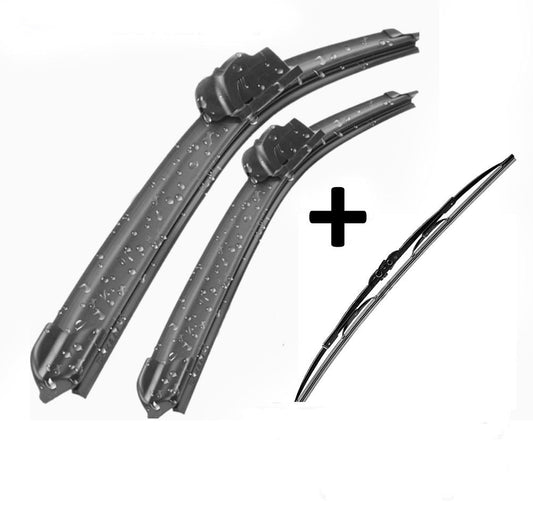 BMW 3 Series Wiper Blades Aero For COMPACT 2001-2005 FRT PAIR & REAR 3xBLS