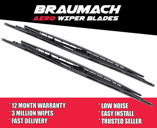 Braumach Front Wiper Blades Aero for BMW 7 Series E65 E66 E67 E68 Sedan 2001-2009