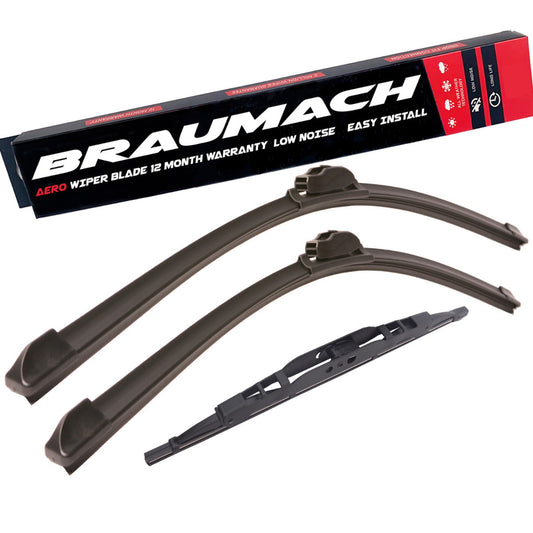Front and Rear Wiper Blade Aero for Mazda 6 GG Hatchback 2.3 2002-2008