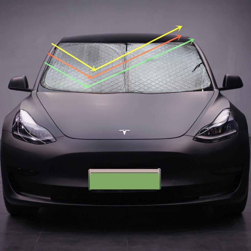 Tesla Model 3 and Model Y Windscreen Sunshade Front UV Cover - 2017-2024