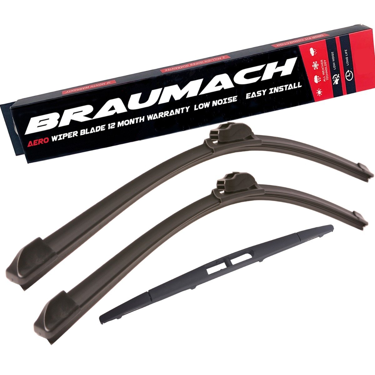 Front Rear Aero Wiper Blades For Renault Trafic X82 Tailgate dCi 140 Van 2014-2022
