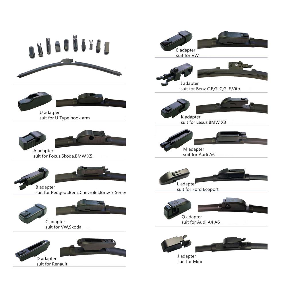Front Rear Aero Wiper Blades For Holden Acadia 3.6 SUV 2018-2019