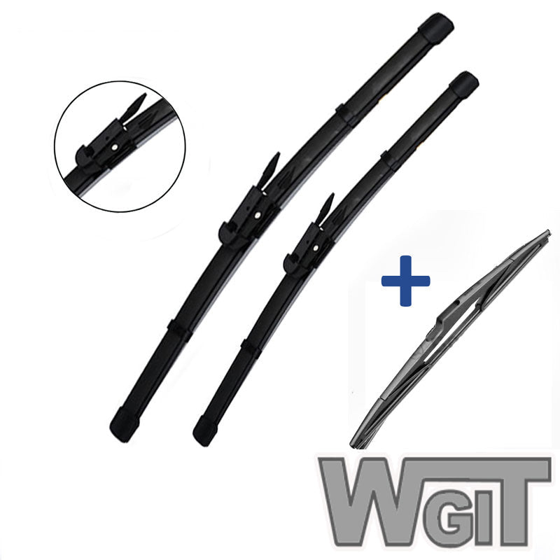 Braumach Front Rear Wiper Blades Aero for Ford Mondeo MD HATCH 2015-2018