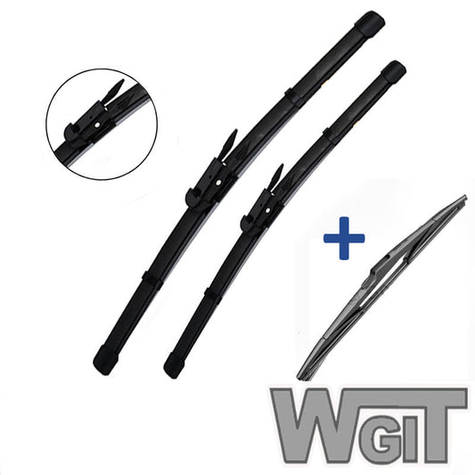 Braumach Front Rear Wiper Blades Aero for Ford Mondeo MD HATCH 2015-2018