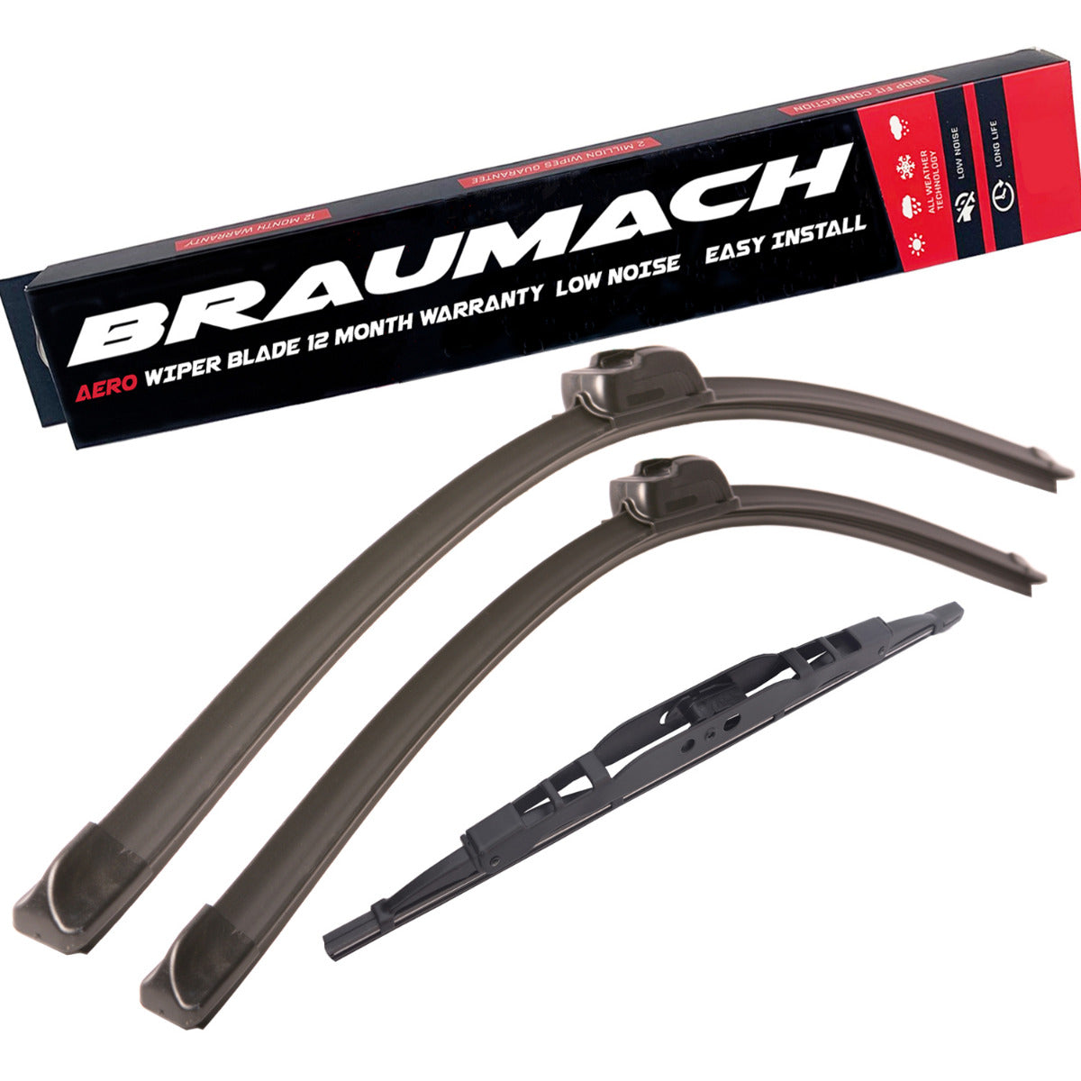 Wiper Blades Aero for Range Rover (L322) 2002-2005 FRONT PAIR & REAR